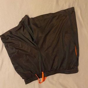 Orange basketball shorts